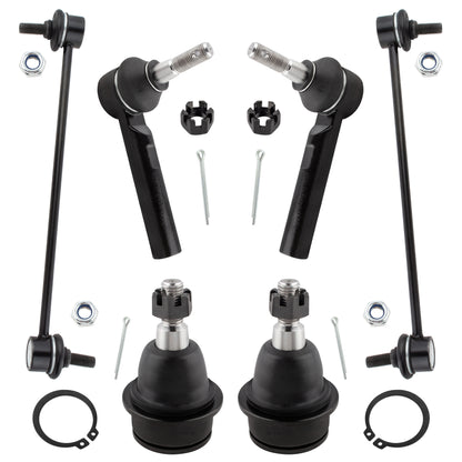 BOXI 6pcs Front Outer Tie Rods Sway Bars Lower Ball Joints Fit for Chrysler 200 2011 2012 2013 2014