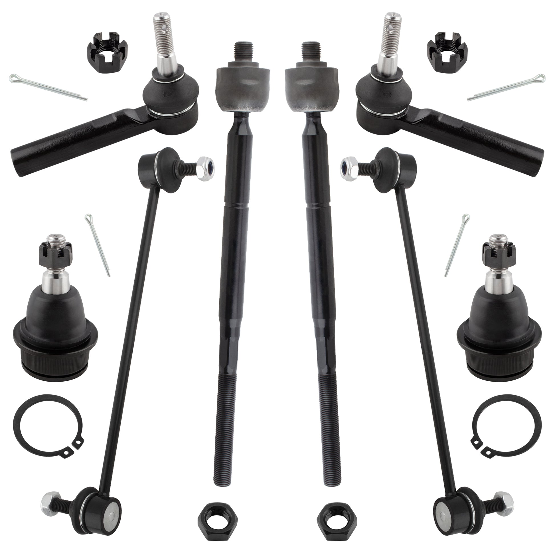 BOXI 8pc Ball Joints Sway Bars Tie Rods Kit Fits for Chrysler 200 2011-2014