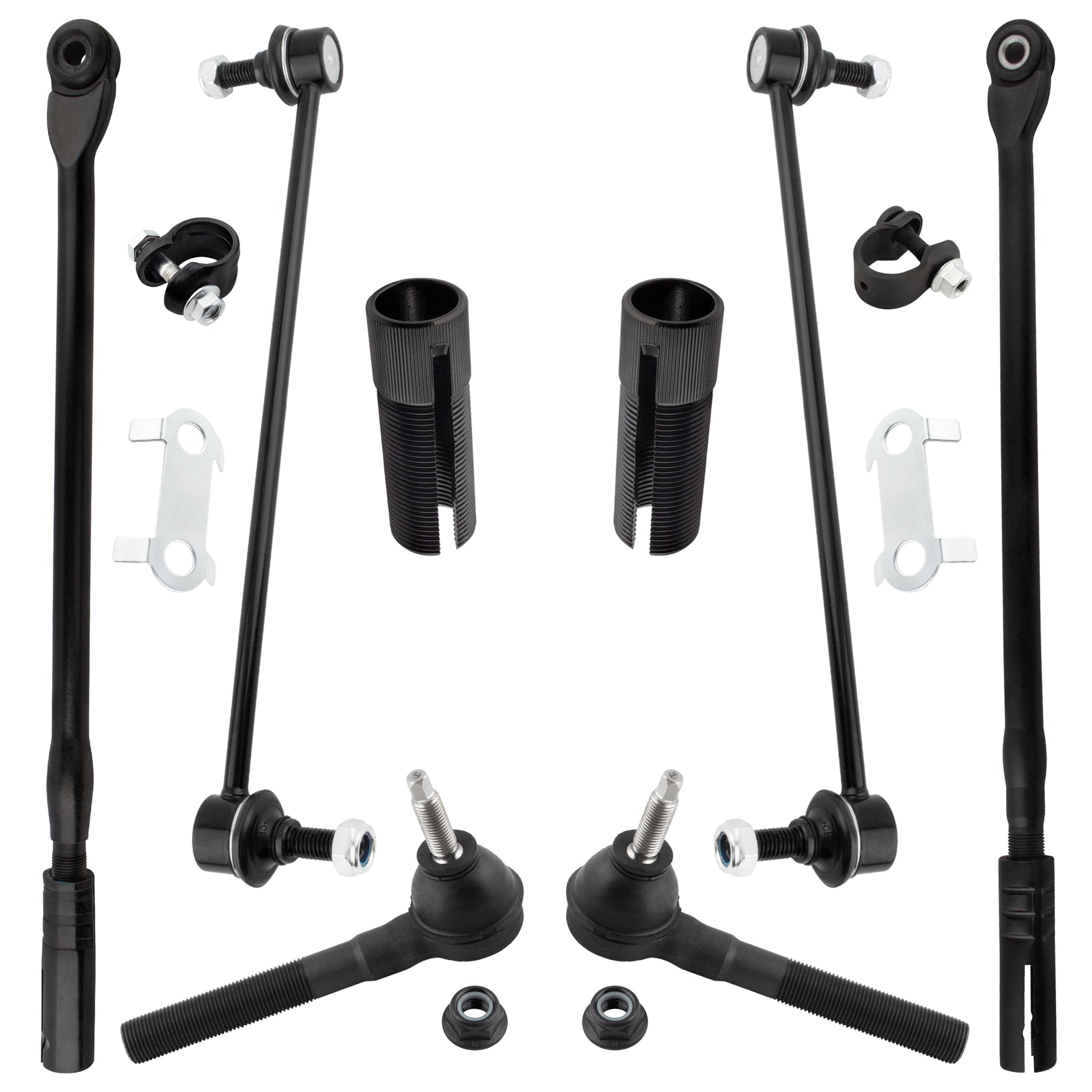 BOXI 8pc Front Sway Bars Tie Rods w