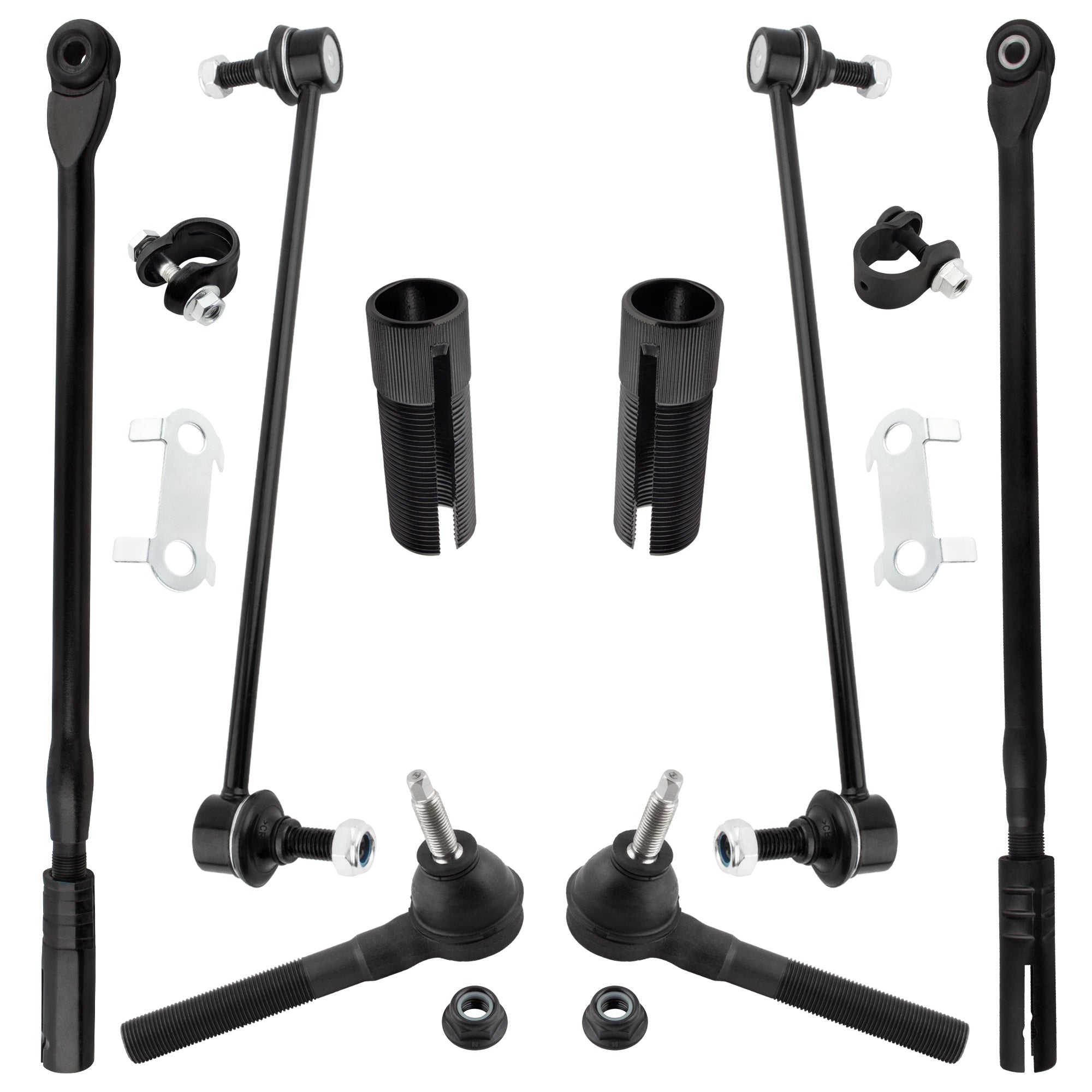 BOXI 8pc Front Sway Bars Tie Rods w