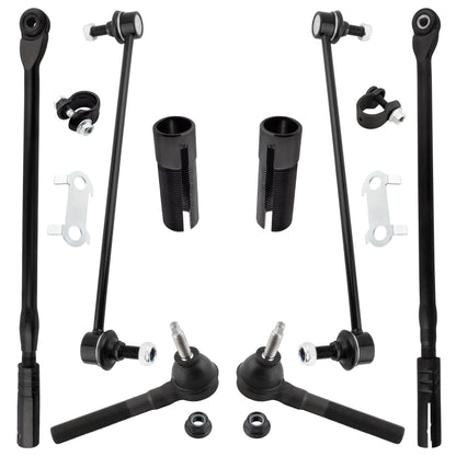 BOXI 8pc Front Sway Bars Tie Rods w