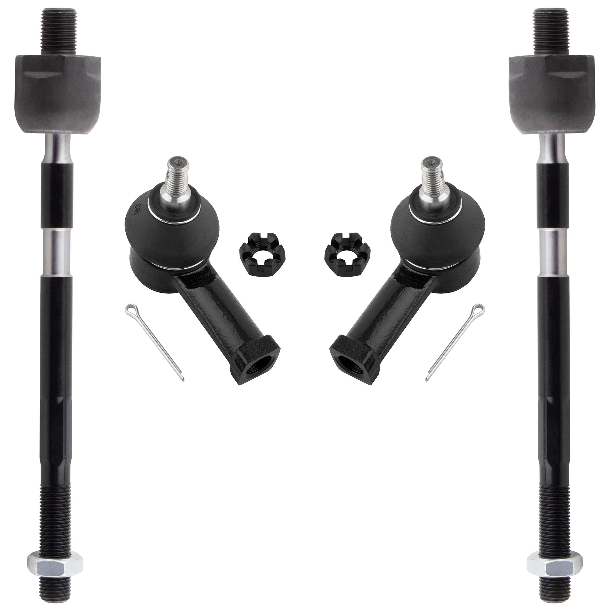 BOXI (Set of 4) Front Inner Outer Tie Rod Ends Fit for Chrysler Sebring 1995-2000 for Dodge Avenger