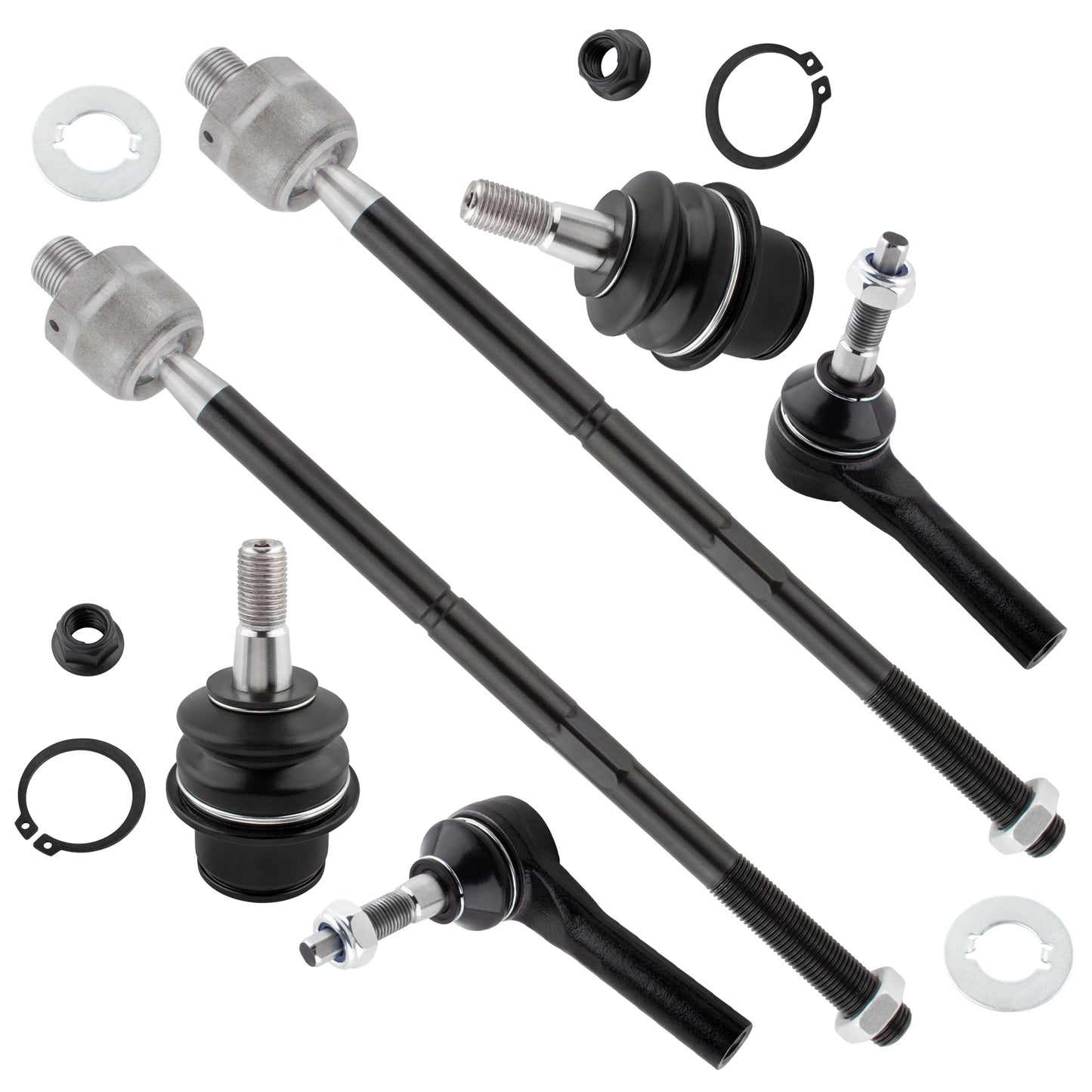 BOXI 6pc Front Ball Joints Tie Rods Fit for Chrysler 300 2005-2010