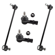 BOXI (Set of 4) 2x Front Stabilizer Sway Bar End Links + 2x Front Outer Tie Rod End Links