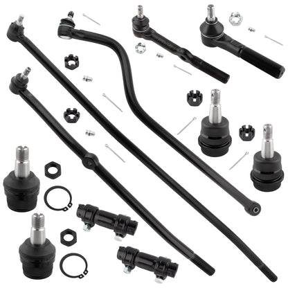 BOXI (Set of 11) Front Inner & Outer Tie Rod Ends Track Bar Upper & Lower Ball Joints Fit for Dodge