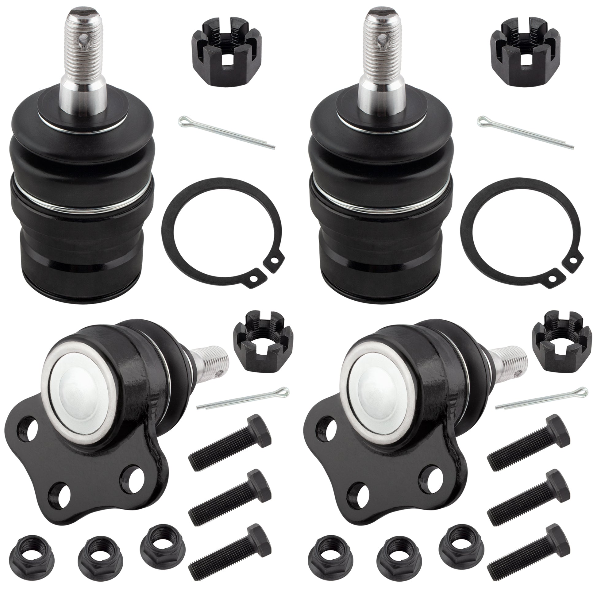 BOXI 4pcs Front Upper & Lower Ball Joints Fit for Dodge Dakota 1997 1998 1999 4WD