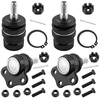 BOXI 4pcs Front Upper & Lower Ball Joints Fit for Dodge Dakota 1997 1998 1999 4WD