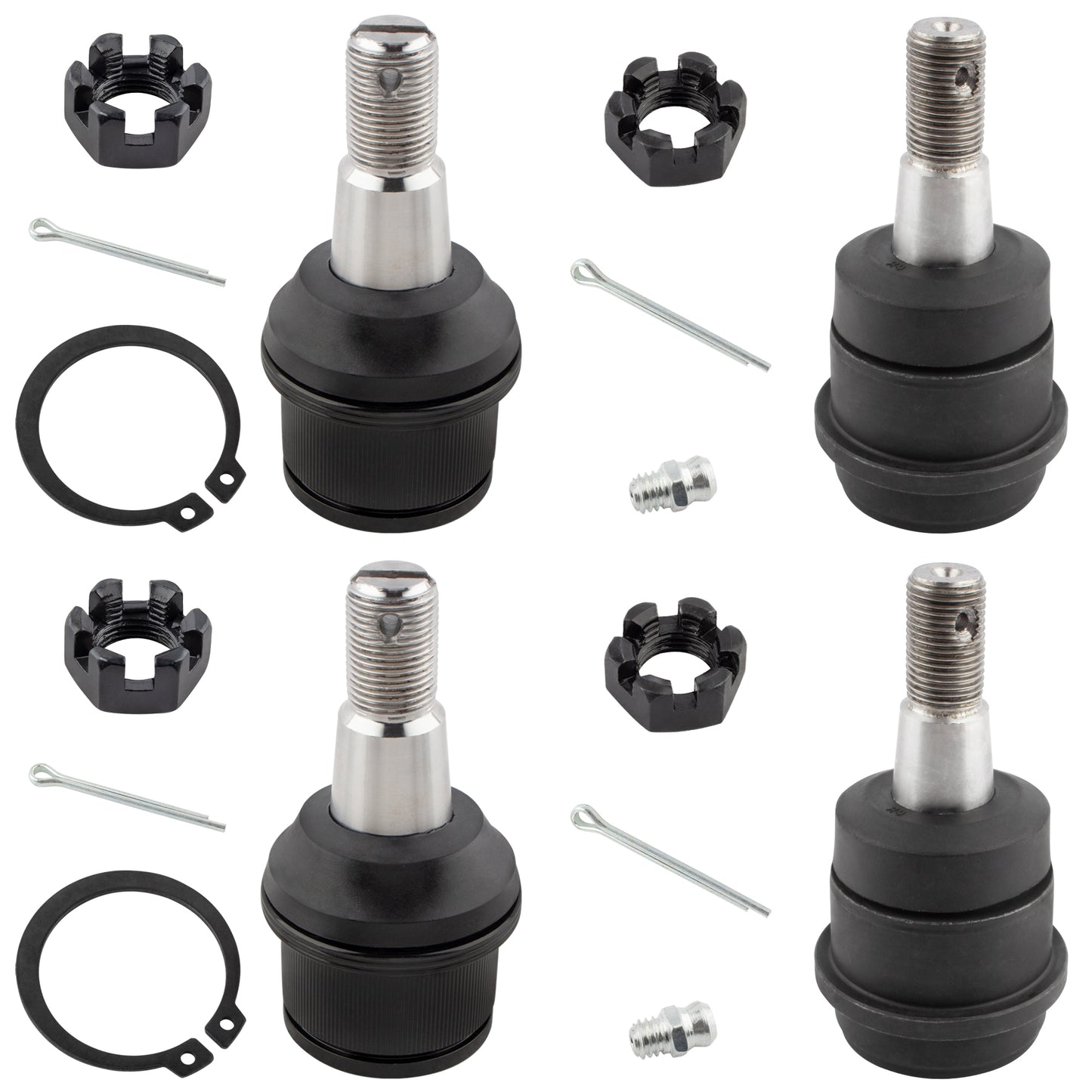 BOXI (Set of 4) Front Upper & Lower Ball Joints Kit Fit for Dodge Ram 2500 4WD; Models with DANA 60