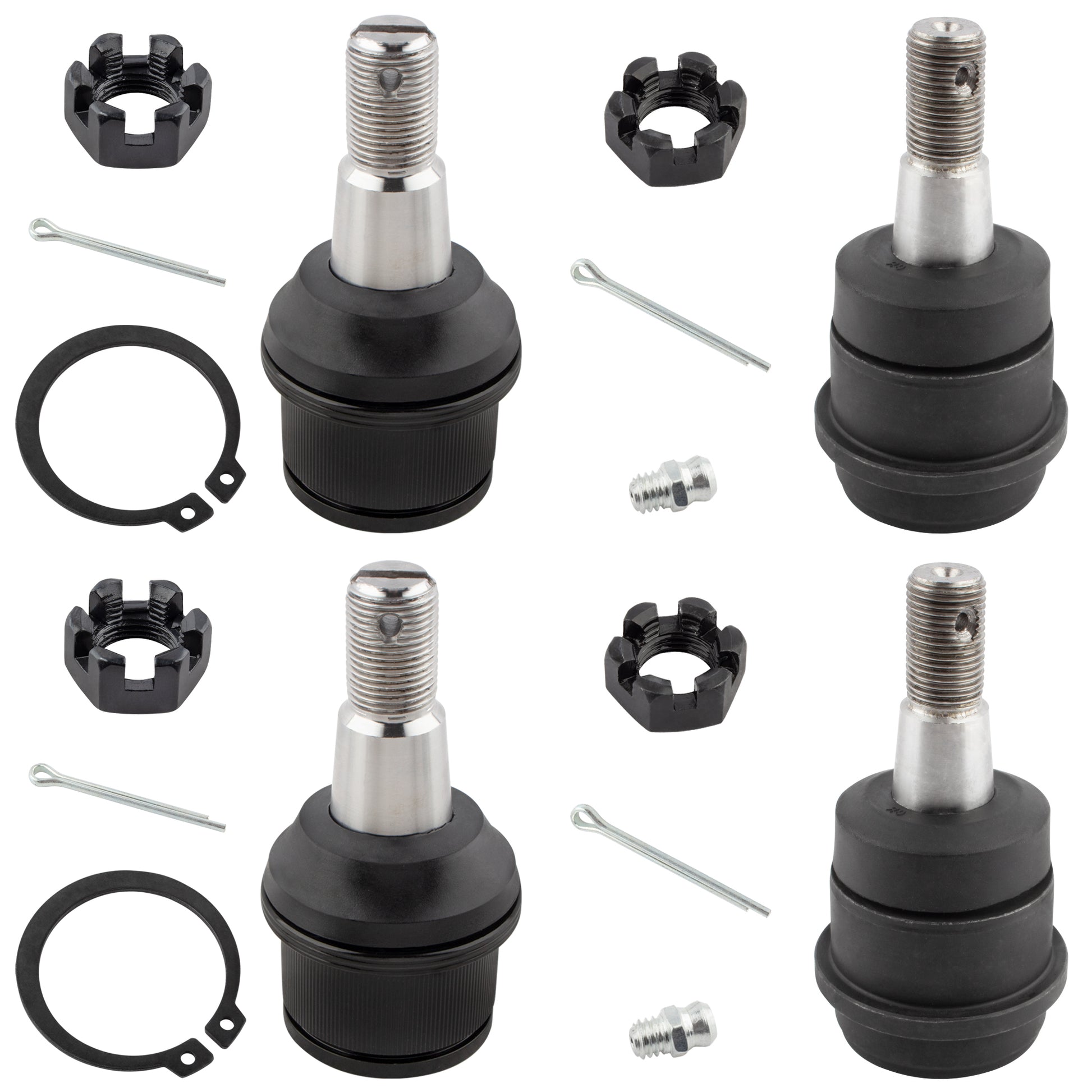 BOXI (Set of 4) Front Upper & Lower Ball Joints Kit Fit for Dodge Ram 2500 4WD; Models with DANA 60