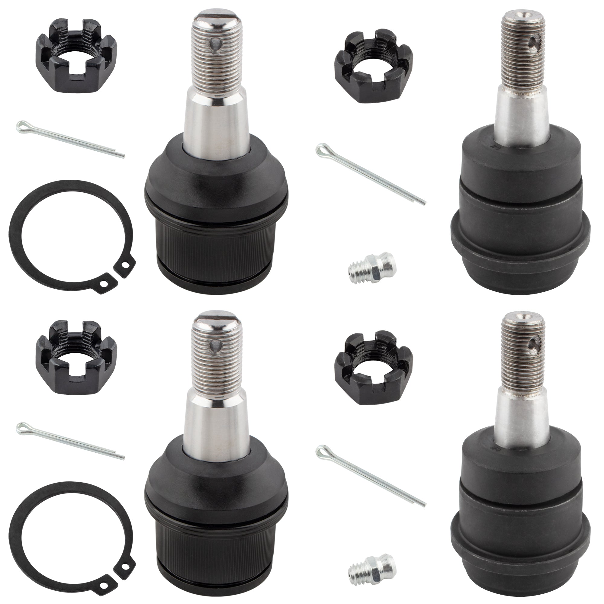 BOXI (Set of 4) Front Upper & Lower Ball Joints Kit Fit for Dodge Ram 2500 4WD; Models with DANA 60