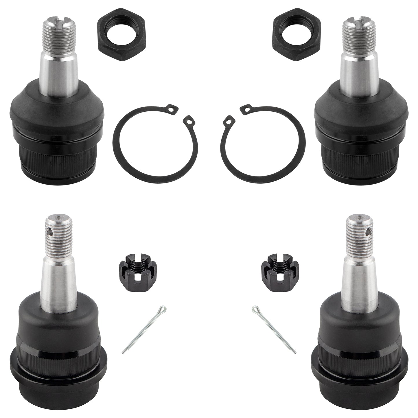 BOXI 4pcs Front Upper & Lower Ball Joint Fit for Dodge Ram 1500 1994 1995 1996 1997 1998 1999 4WD