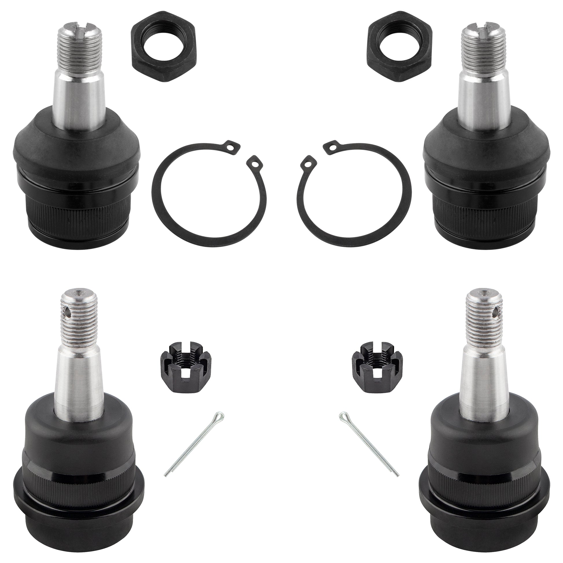 BOXI 4pcs Front Upper & Lower Ball Joint Fit for Dodge Ram 1500 1994 1995 1996 1997 1998 1999 4WD