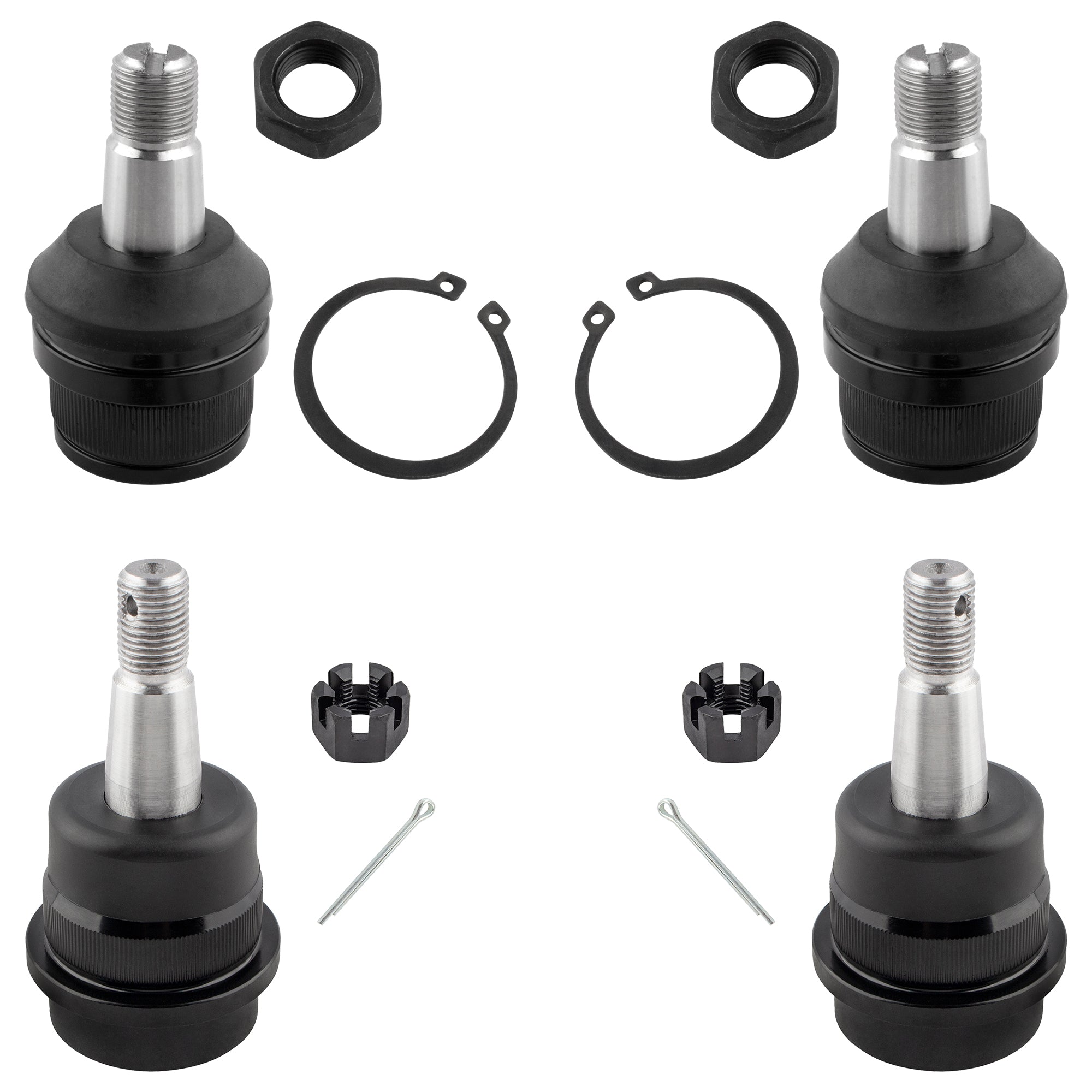 BOXI 4pcs Front Upper & Lower Ball Joint Fit for Dodge Ram 1500 1994 1995 1996 1997 1998 1999 4WD