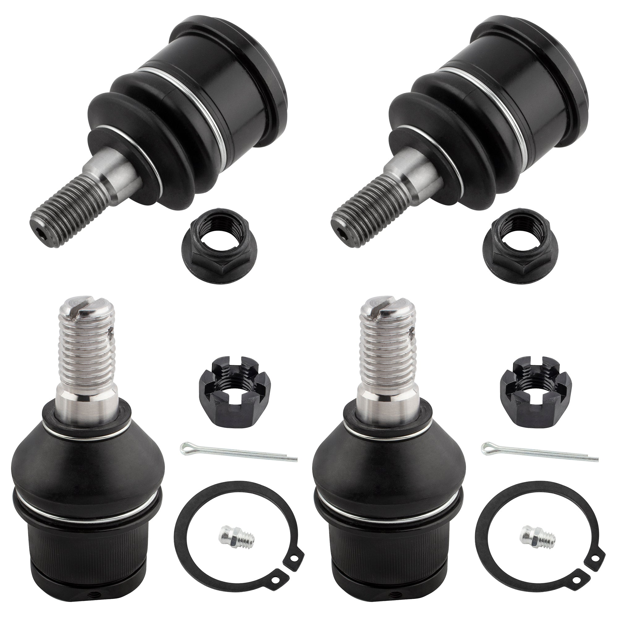 BOXI 4pcs Front Upper + Lower Ball Joint Fit for Dodge Ram 1500 2500 3500