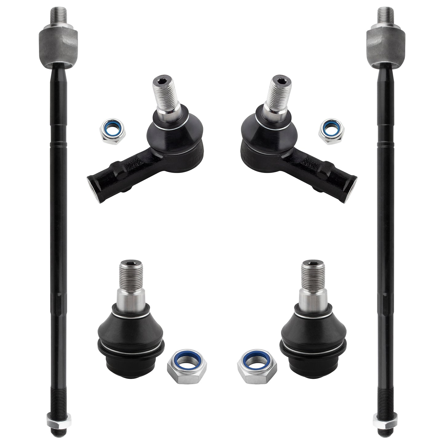 BOXI (Set of 6) Front Inner & Outer Tie Rod Ends Lower Ball Joints Fit for Dodge Sprinter 2500 3500