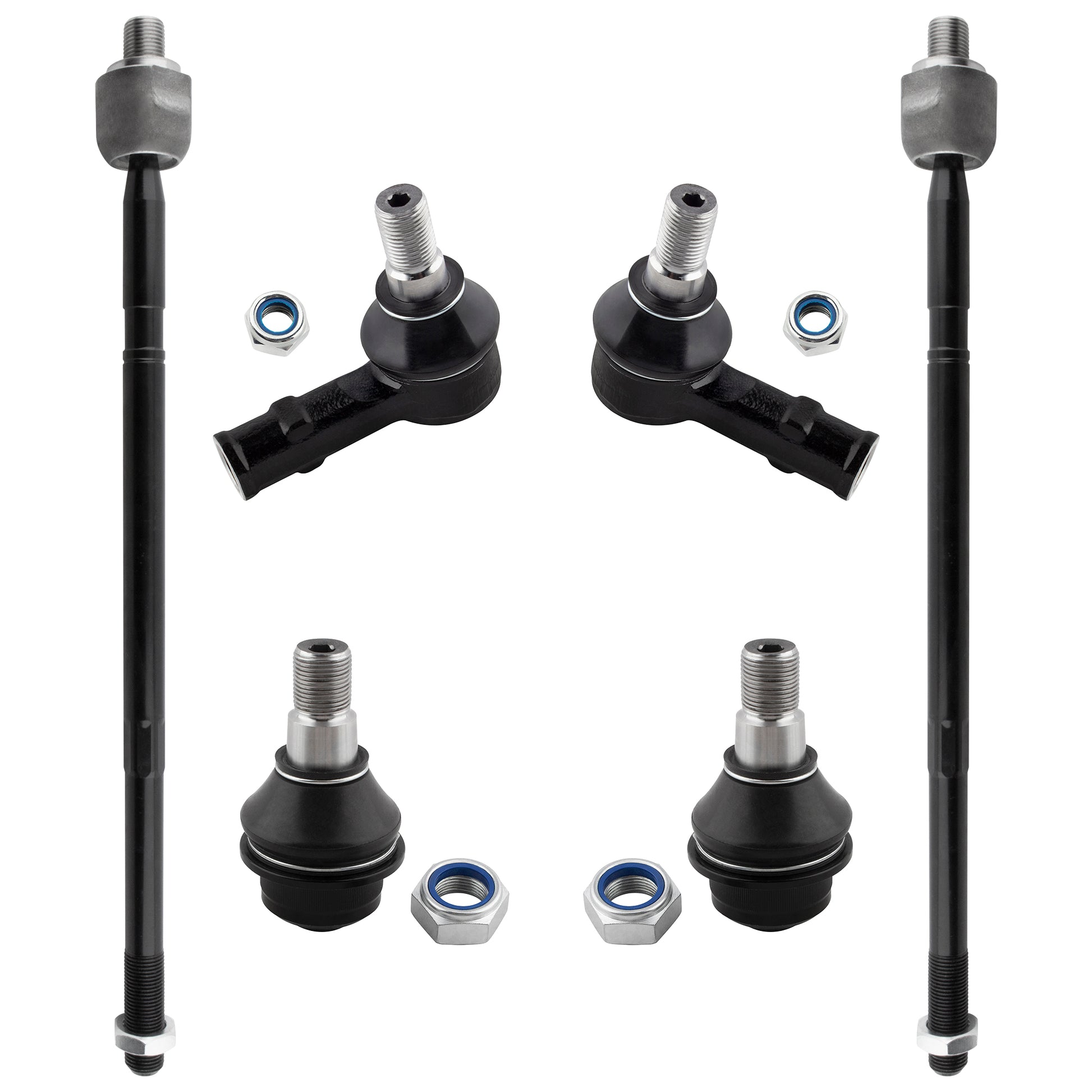 BOXI (Set of 6) Front Inner & Outer Tie Rod Ends Lower Ball Joints Fit for Dodge Sprinter 2500 3500