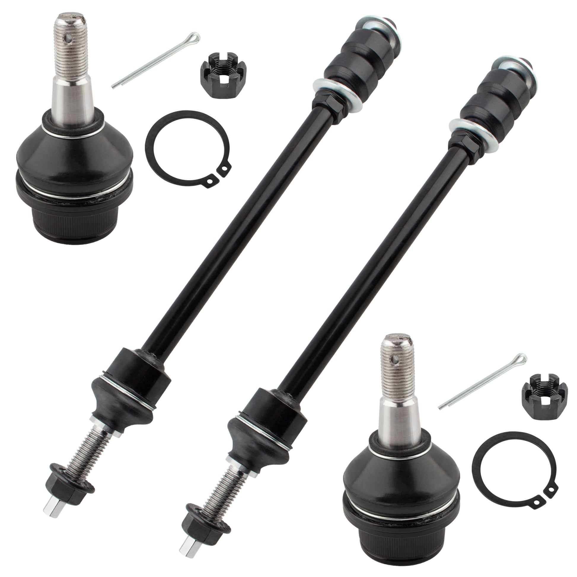 BOXI 4pcs Front Lower Ball Joints + Sway Bar Links Fit for Dodge Ram 1500 2002 2003 2004 2005