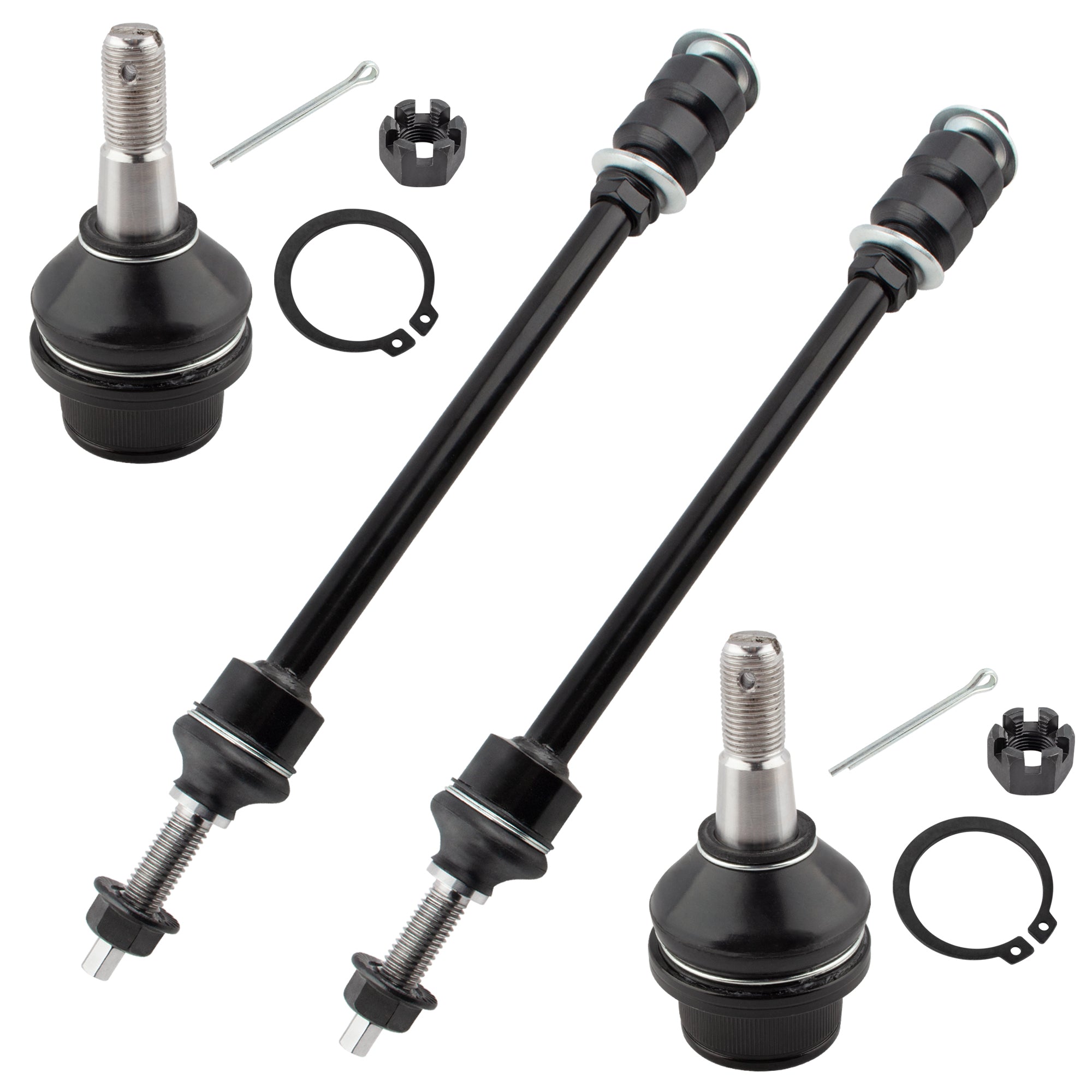 BOXI 4pcs Front Lower Ball Joints + Sway Bar Links Fit for Dodge Ram 1500 2002 2003 2004 2005