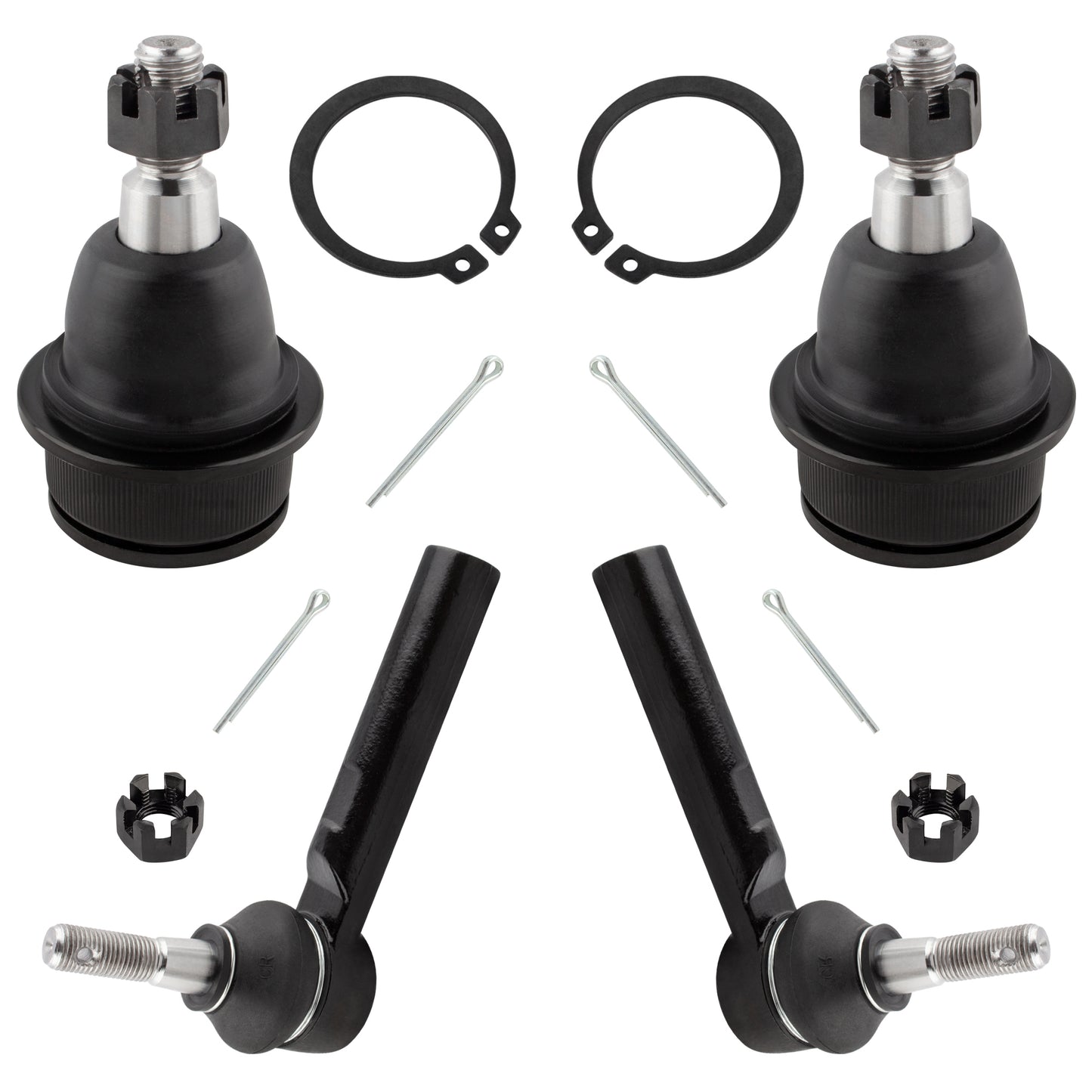 BOXI 4pcs Front lower Ball Joints Outer Tie Rods Fit for Chrysler Sebring 2007-2010