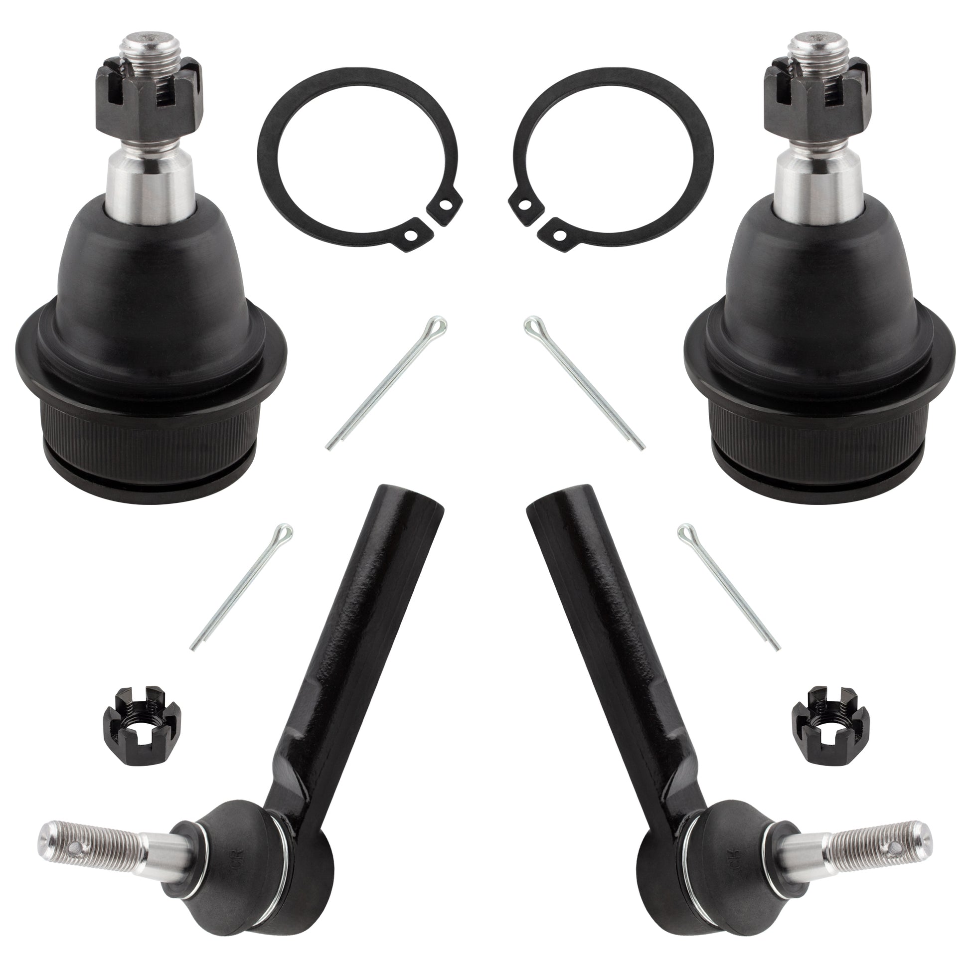 BOXI 4pcs Front lower Ball Joints Outer Tie Rods Fit for Chrysler Sebring 2007-2010