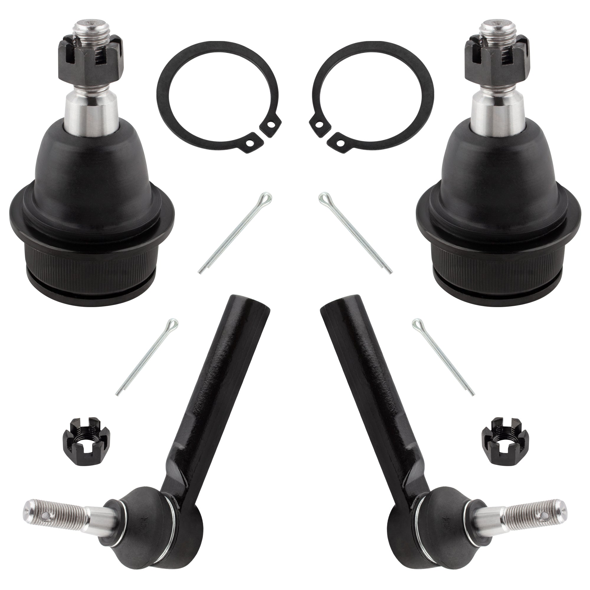 BOXI 4pcs Front lower Ball Joints Outer Tie Rods Fit for Chrysler Sebring 2007-2010
