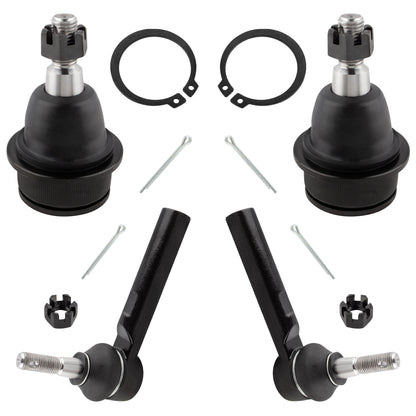 BOXI 4pcs Front lower Ball Joints Outer Tie Rods Fit for Chrysler Sebring 2007-2010