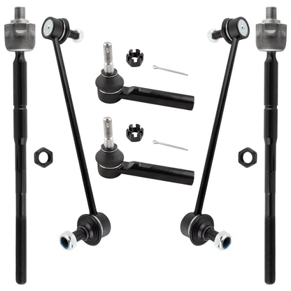 BOXI 6pcs Front Sway Bars Inner Outer Tie Rods Fit for Dodge Journey 2009 2010 2011 2012 2013 2014