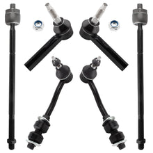 BOXI (Set of 6) Front Stabilizer Sway Bar End Links + Inner & Outer Tie Rod End Links Suspension