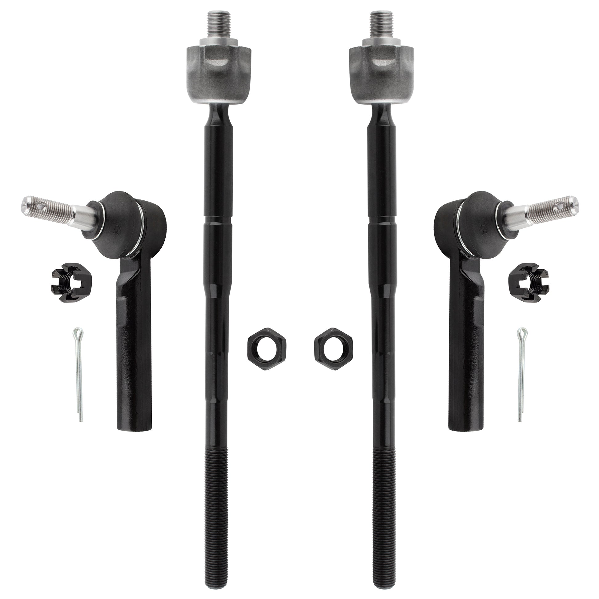 BOXI 4pcs Front Inner and Outer Tie Rod Ends Fit for Dodge Journey 2009 2010 2011 2012 2013 2014