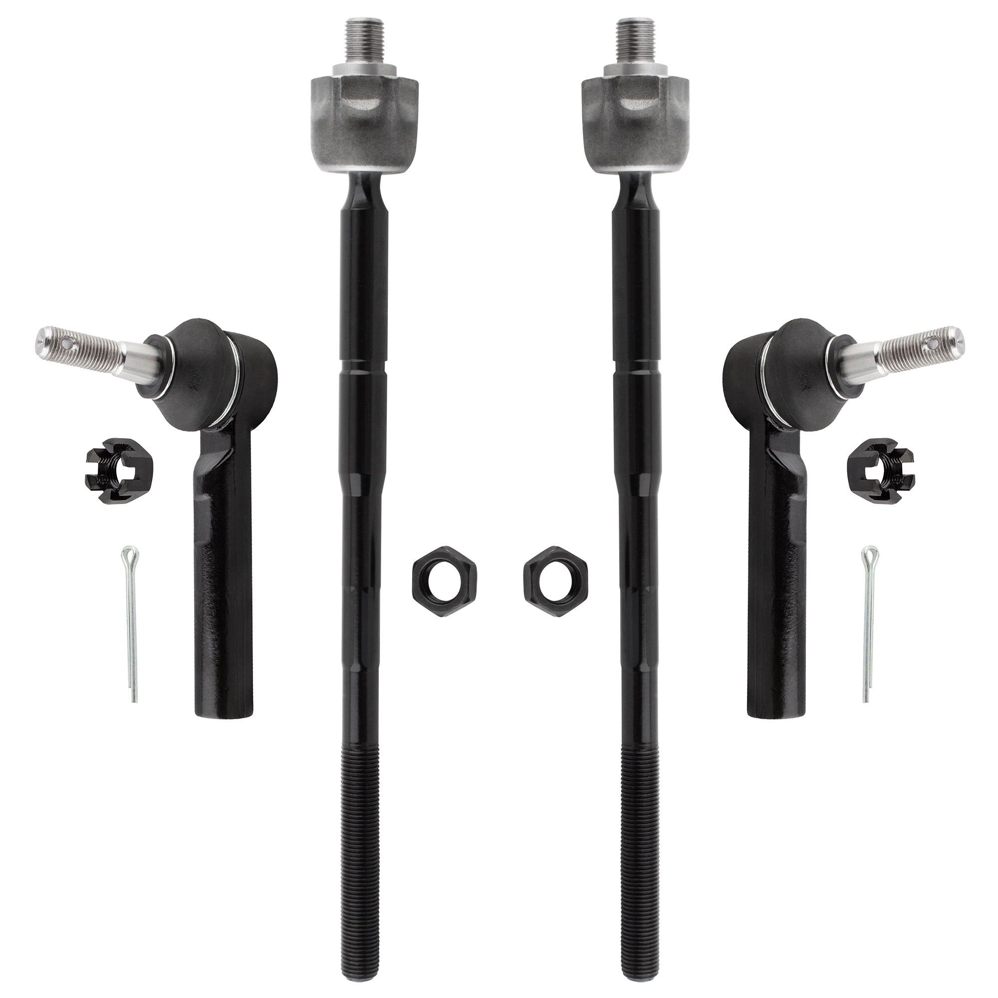BOXI 4pcs Front Inner and Outer Tie Rod Ends Fit for Dodge Journey 2009 2010 2011 2012 2013 2014