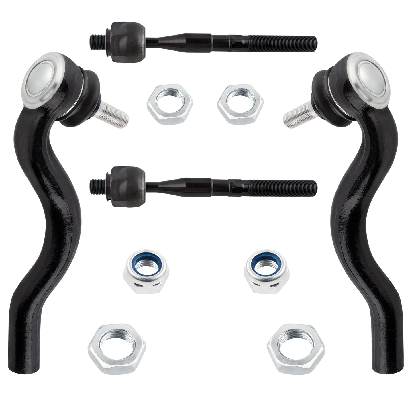 BOXI 4pcs Front Inner and Outer Tie Rods Fit for Dodge Durango 2011-2015