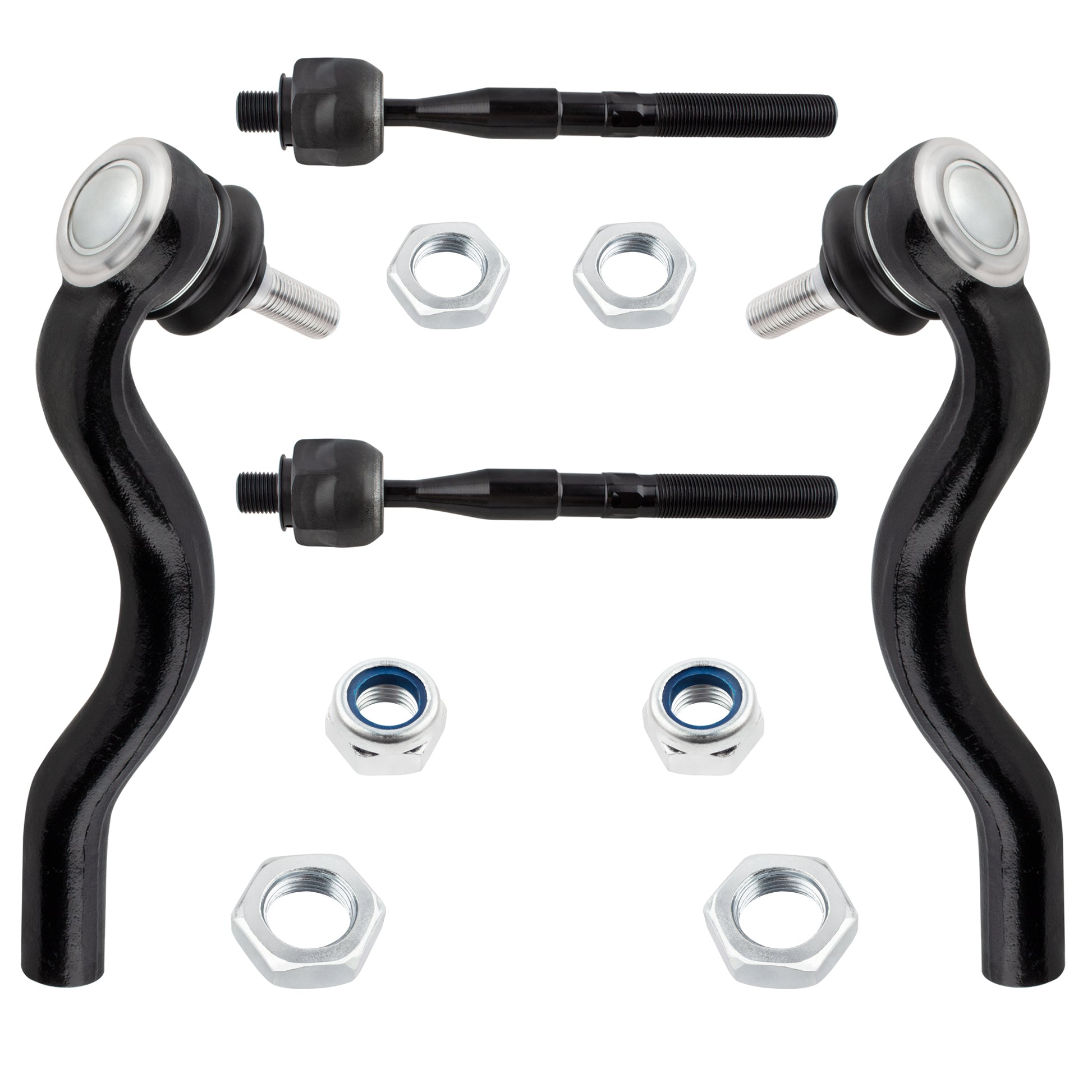 BOXI 4pcs Front Inner and Outer Tie Rods Fit for Dodge Durango 2011-2015
