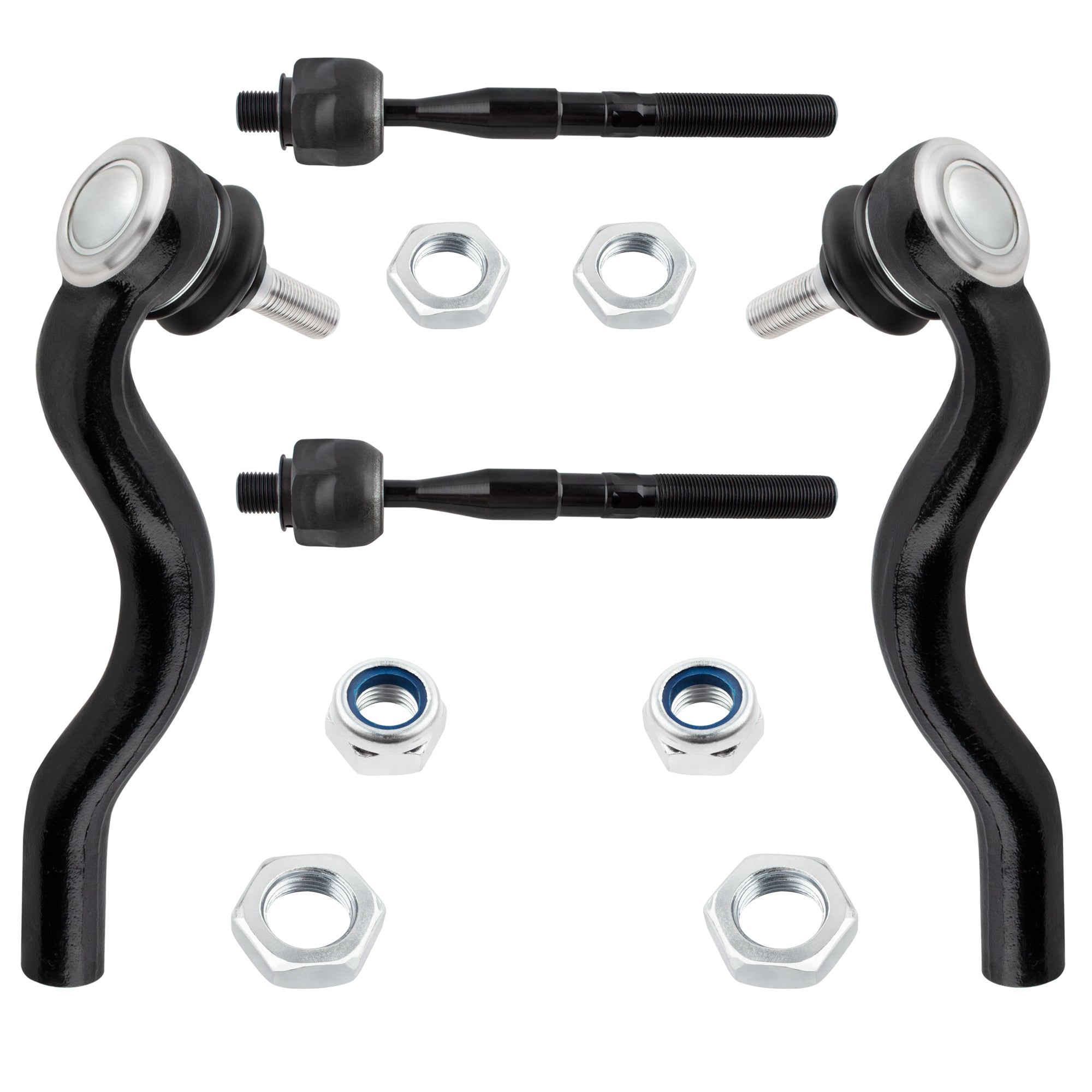 BOXI 4pcs Front Inner and Outer Tie Rods Fit for Dodge Durango 2011-2015