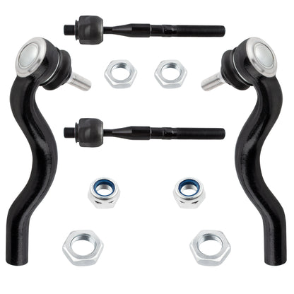 BOXI 4pcs Front Inner and Outer Tie Rods Fit for Dodge Durango 2011-2015