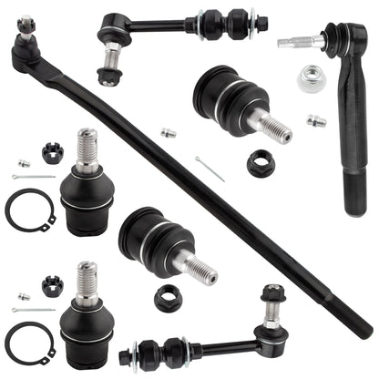 BOXI (Set of 8) Front Inner Outer Tie Rod Upper Lower Ball Joints Sway Bar End Links Fit for Dodge