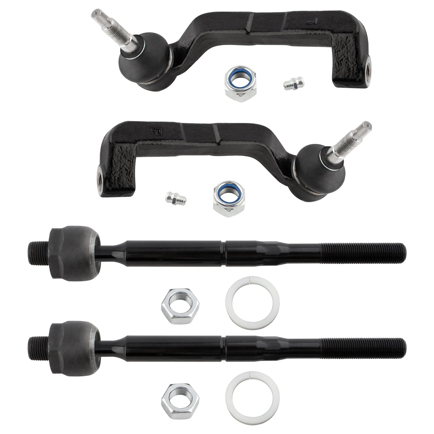 BOXI 4pcs Front and Inner Outer Tie Rod Ends Fit for Chrysler 300 2005-2010
