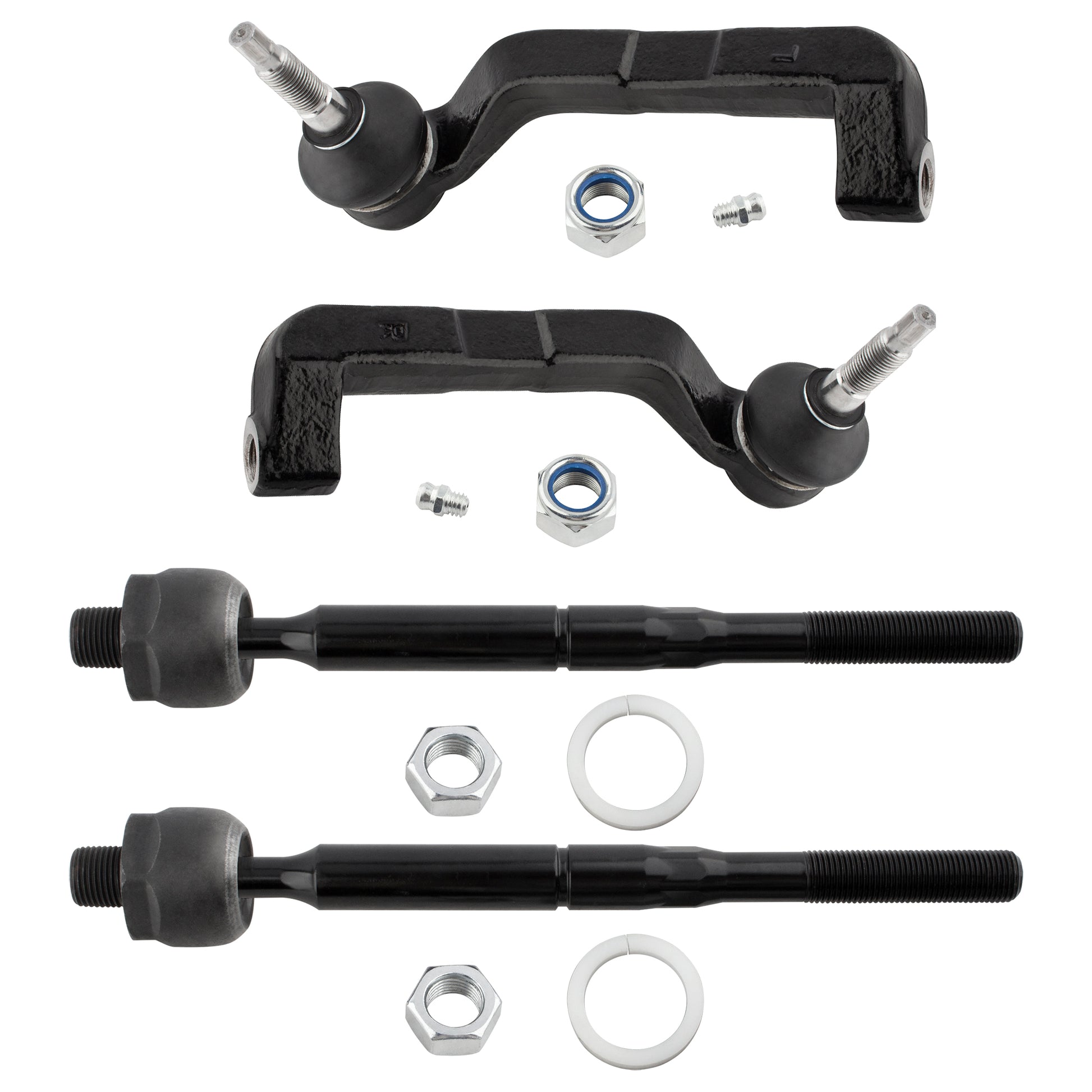 BOXI 4pcs Front and Inner Outer Tie Rod Ends Fit for Chrysler 300 2005-2010