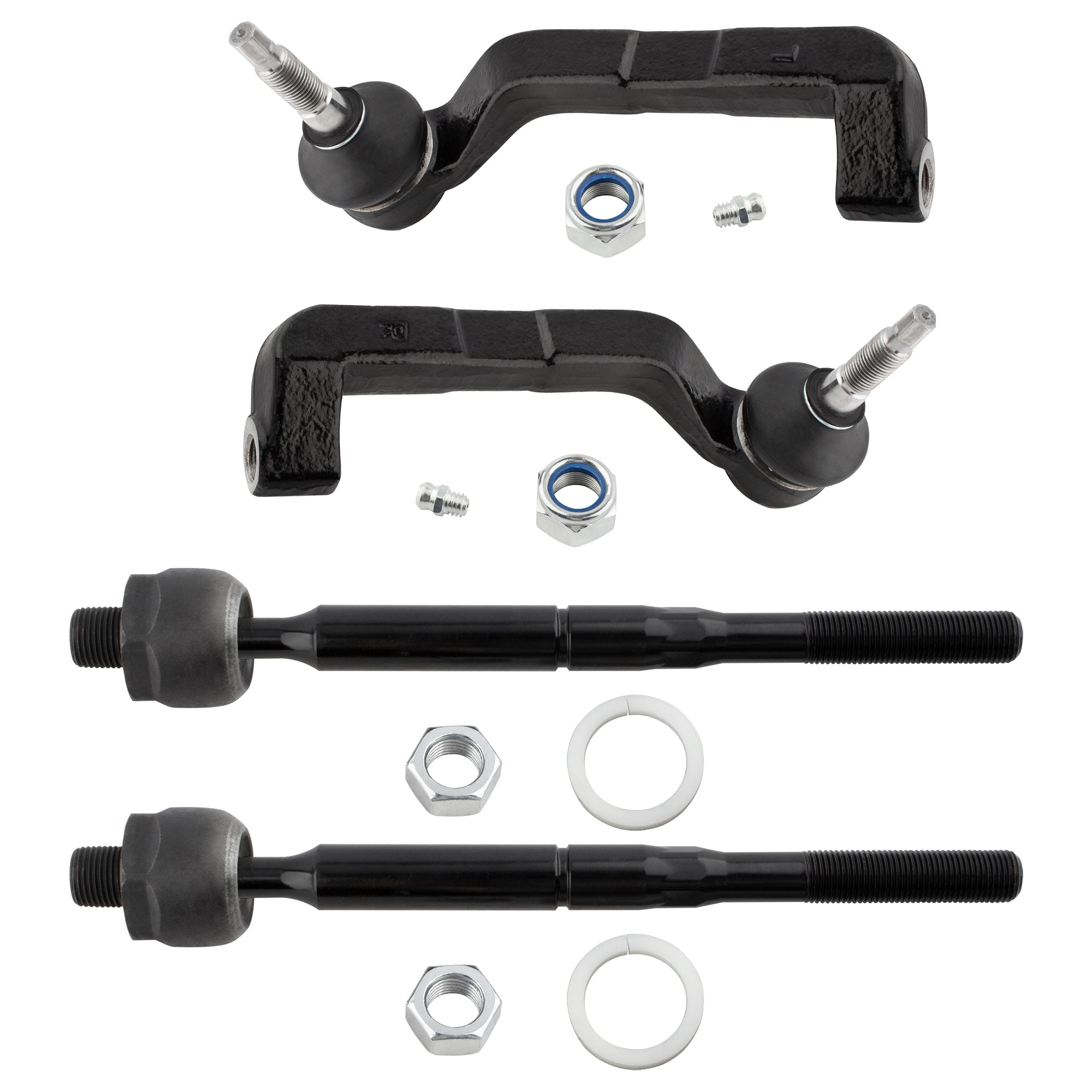 BOXI 4pcs Front and Inner Outer Tie Rod Ends Fit for Chrysler 300 2005-2010