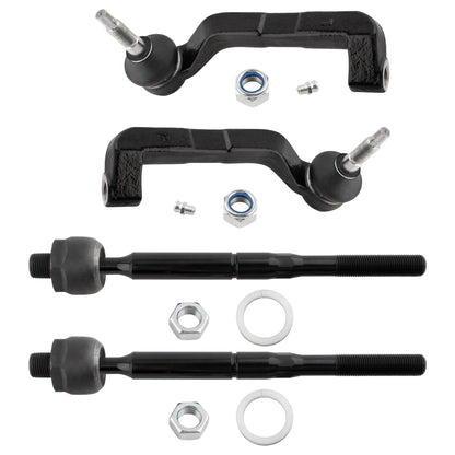BOXI 4pcs Front and Inner Outer Tie Rod Ends Fit for Chrysler 300 2005-2010