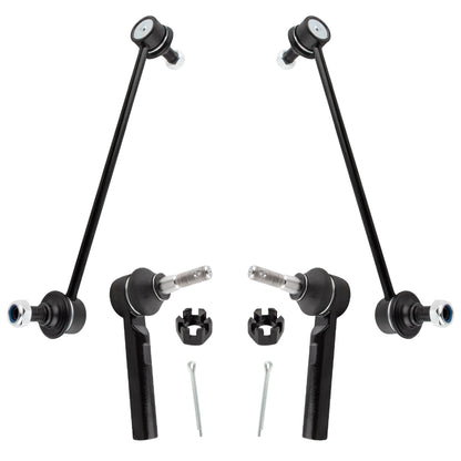 BOXI 4pcs Front Outer Tie Rod Ends + Front Sway Bar Links Fit for Dodge Journey 2009-2018 Sport