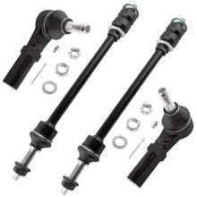 BOXI (Set of 4) 2x Front Outer Tie Rod Ends + 2x Front Sway Bar End Links Driver & Passenger Side