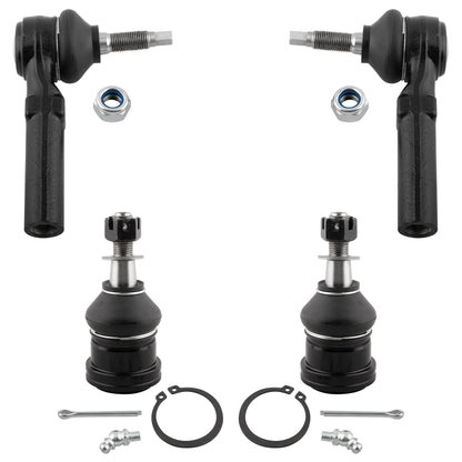 BOXI K7399 ES3537 2x Front Outer Tie Rod End Links + 2x Lower Ball Joints Fit for Dodge Grand