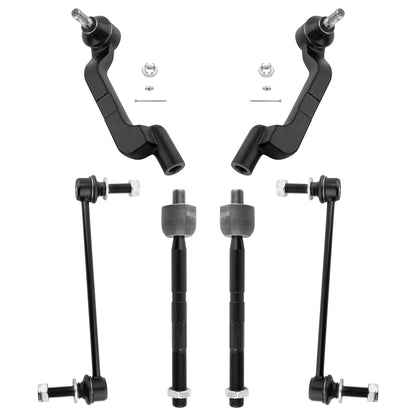BOXI (Set of 6) Front Inner Outer Tie Rods Sway Bars Fit For Chrysler 300 2011 2012 2013 2014