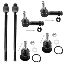 BOXI 6pcs Front Upper Ball Joints + Inner & Outer Tie Rod Ends Fit for Dodge Ram 1500 2009-2010