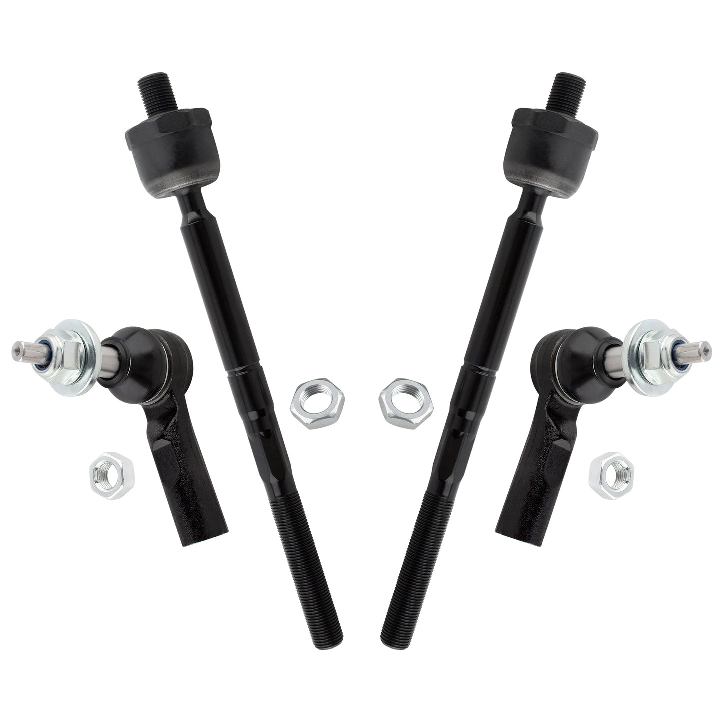 BOXI 4pcs Front Inner Outer Tie Rod Ends Fit for Dodge Durango 2004-2006