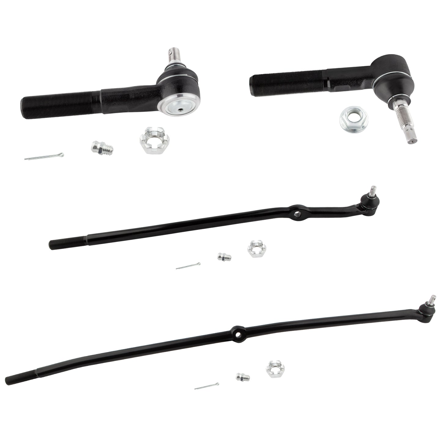 BOXI 4pcs Front Inner Outer Tie Rod Ends Fit for Dodge Ram 1500 2000-2001