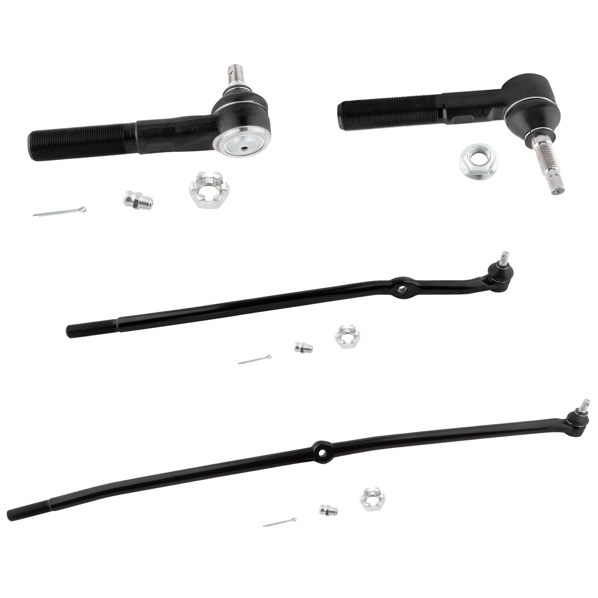 BOXI 4pcs Front Inner Outer Tie Rod Ends Fit for Dodge Ram 1500 2000-2001