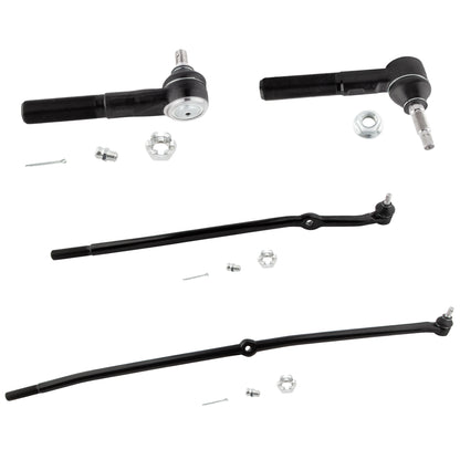 BOXI 4pcs Front Inner Outer Tie Rod Ends Fit for Dodge Ram 1500 2000-2001