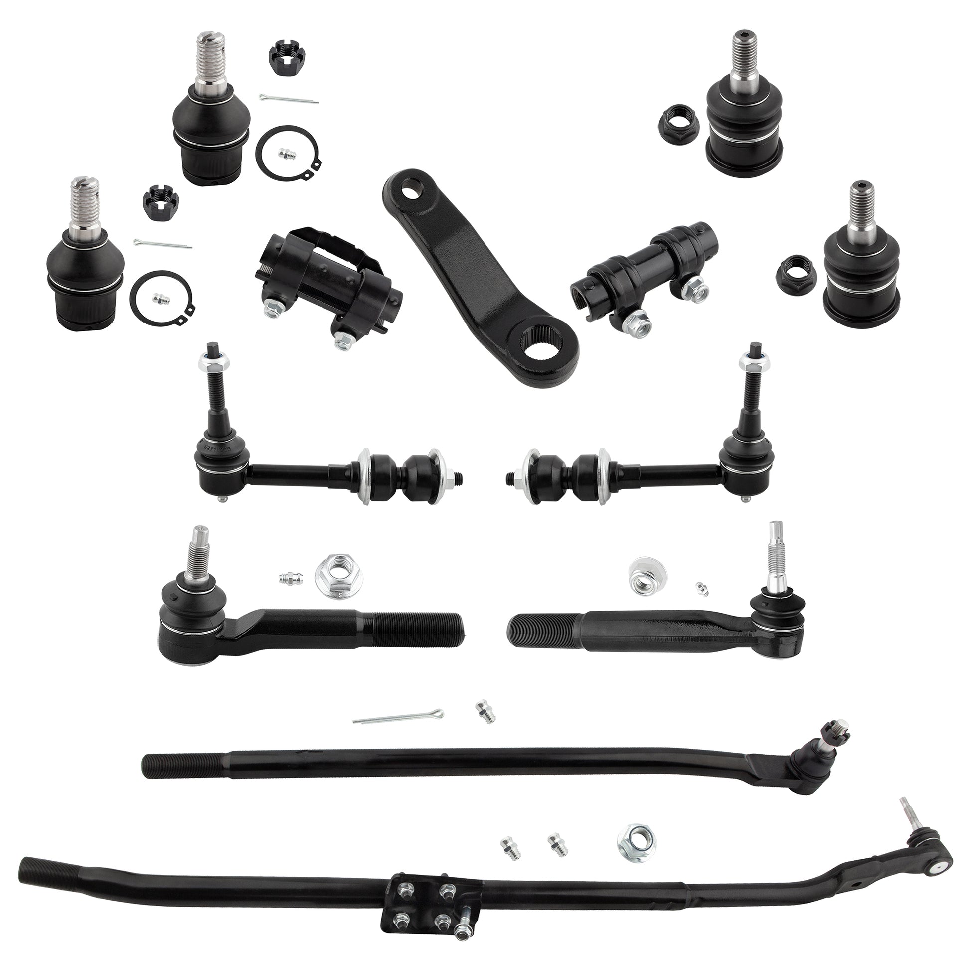 BOXI 13 Pc Complete Suspension & Steering Kit Compatible with 4WD Models Only Tie Rod Ends