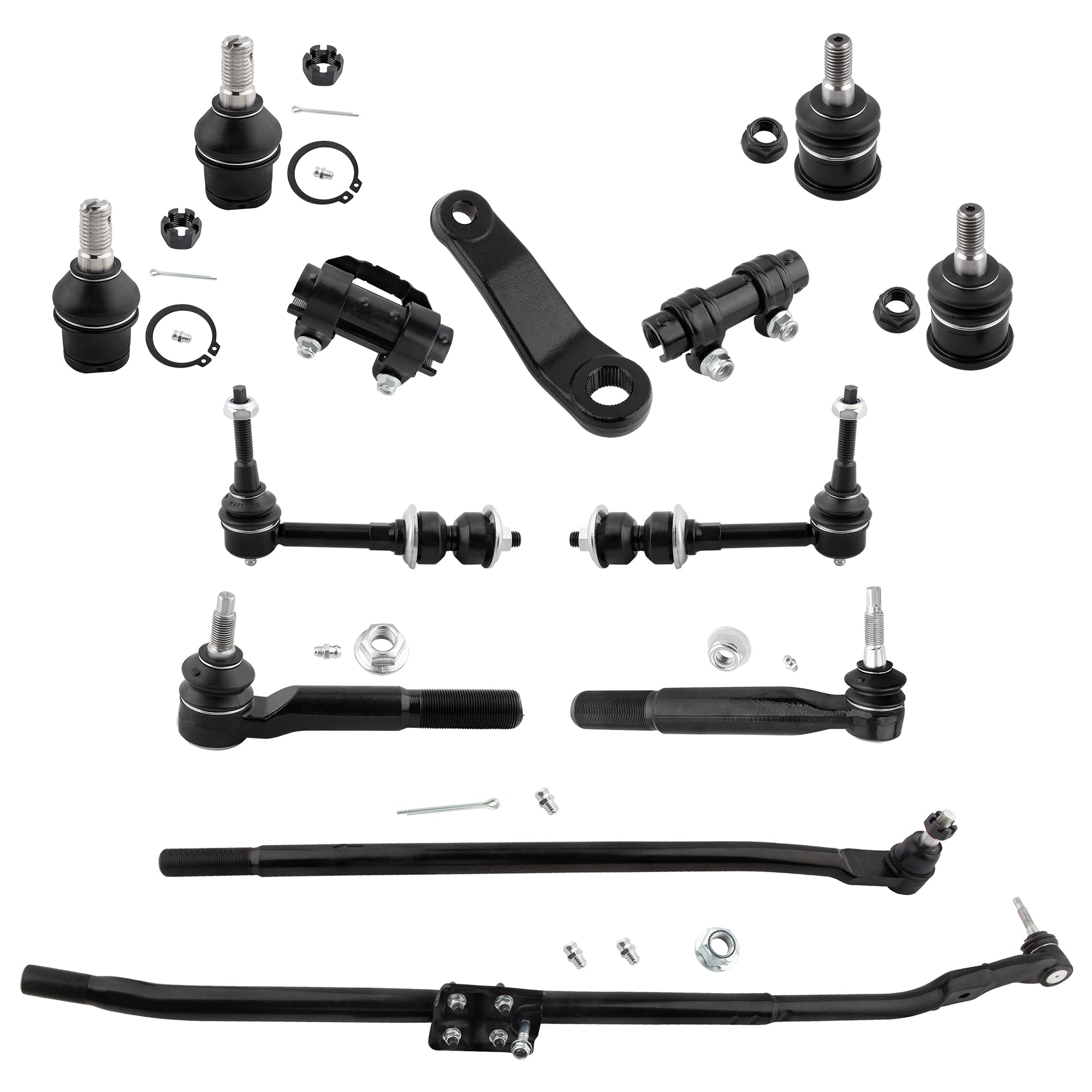 BOXI 13 Pc Complete Suspension & Steering Kit Compatible with 4WD Models Only Tie Rod Ends